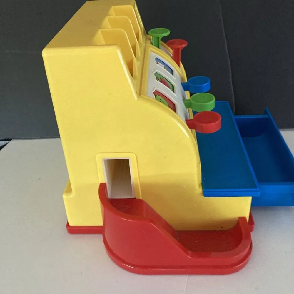 Fisher-Price Classics Cash Register Tested Working Toy Pretend Play 2002 Vintage
